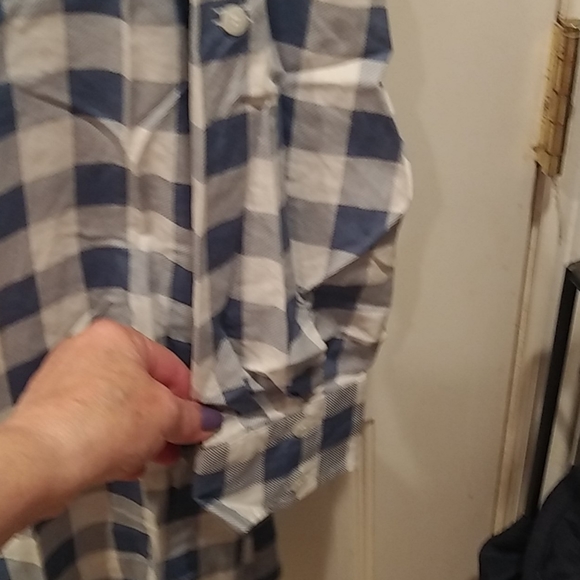 2x Mark blue & white checkered Shirt - Picture 3 of 4